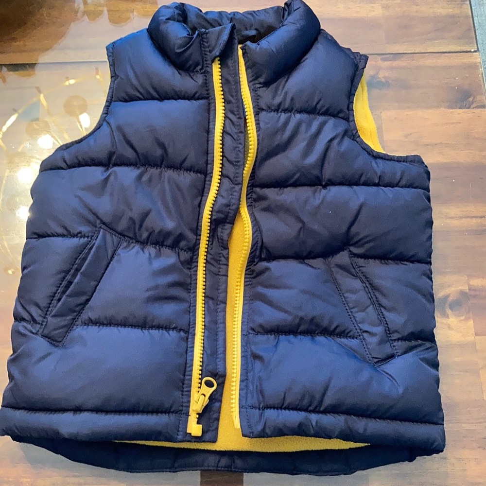 Puffer Vest Blue and Yellow
